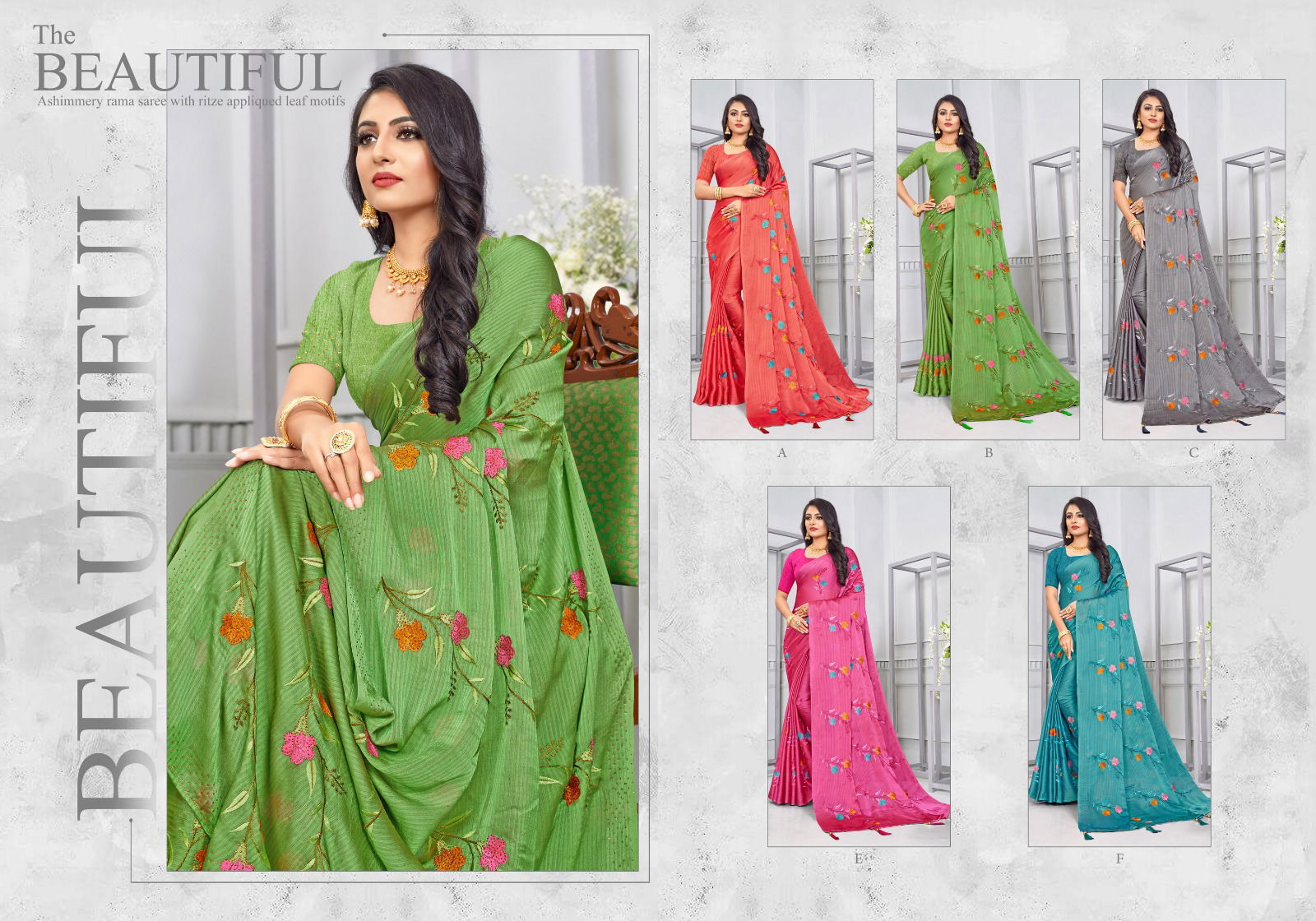 Gemini Silk Swarovski Work Designer Sarees
